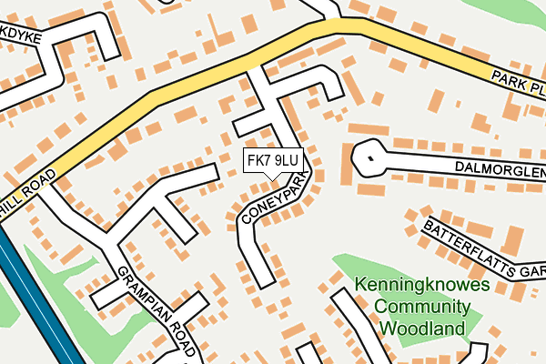 FK7 9LU map - OS OpenMap – Local (Ordnance Survey)