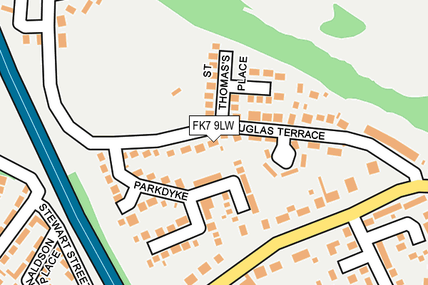 FK7 9LW map - OS OpenMap – Local (Ordnance Survey)