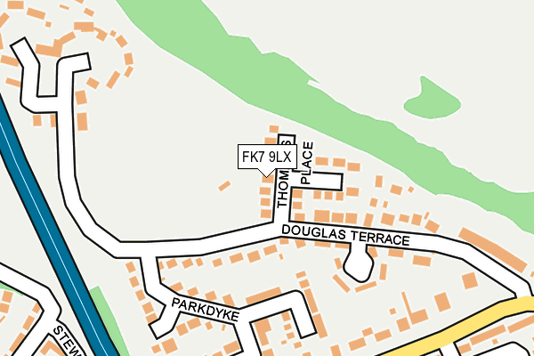 FK7 9LX map - OS OpenMap – Local (Ordnance Survey)