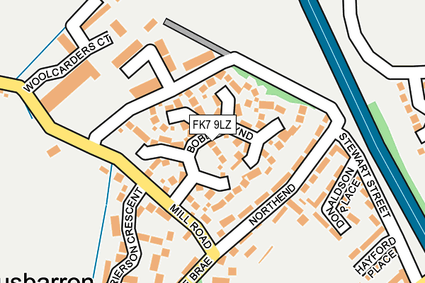 FK7 9LZ map - OS OpenMap – Local (Ordnance Survey)