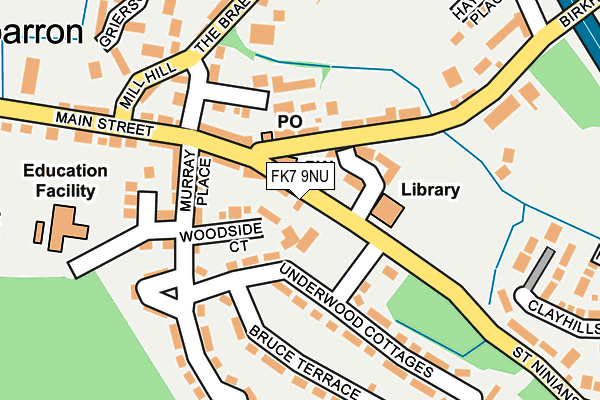 FK7 9NU map - OS OpenMap – Local (Ordnance Survey)