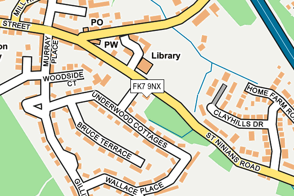 FK7 9NX map - OS OpenMap – Local (Ordnance Survey)
