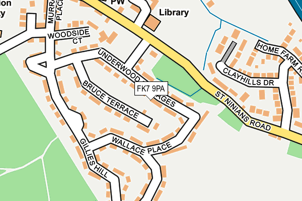 FK7 9PA map - OS OpenMap – Local (Ordnance Survey)