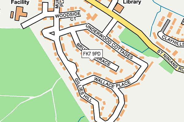 FK7 9PD map - OS OpenMap – Local (Ordnance Survey)