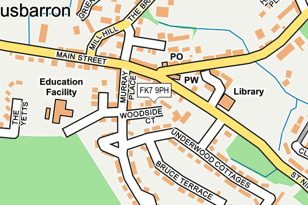 FK7 9PH map - OS OpenMap – Local (Ordnance Survey)