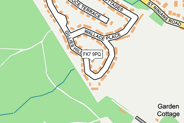 FK7 9PQ map - OS OpenMap – Local (Ordnance Survey)
