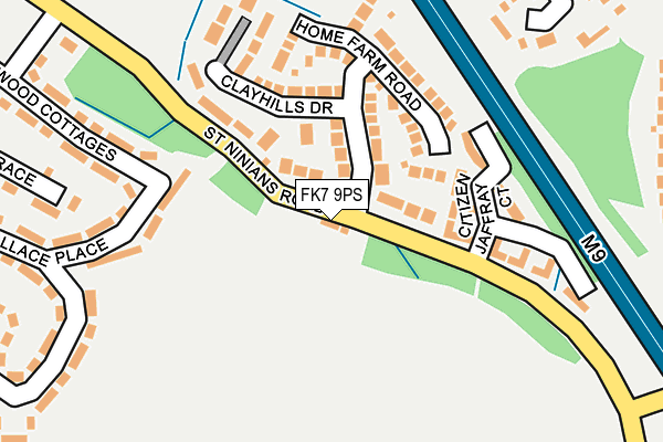 FK7 9PS map - OS OpenMap – Local (Ordnance Survey)