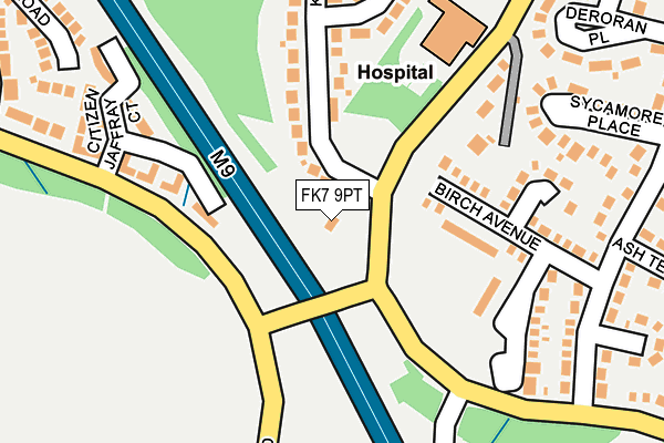 FK7 9PT map - OS OpenMap – Local (Ordnance Survey)