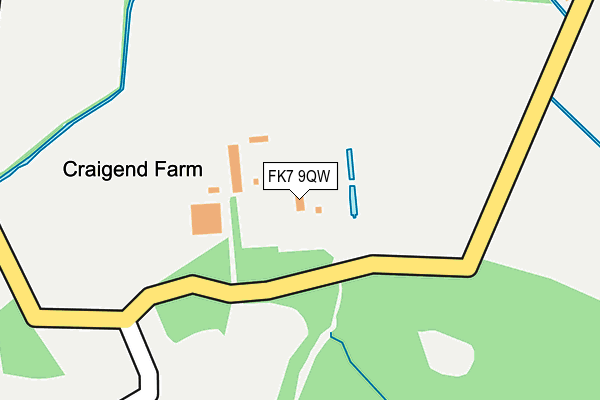FK7 9QW map - OS OpenMap – Local (Ordnance Survey)