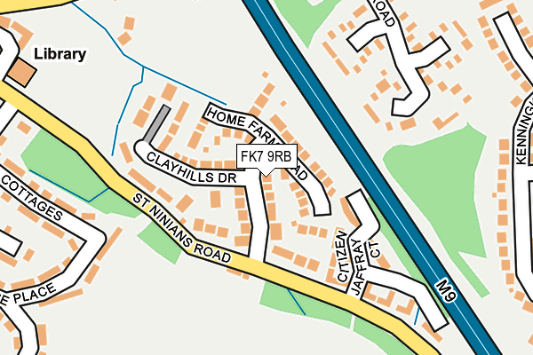 FK7 9RB map - OS OpenMap – Local (Ordnance Survey)