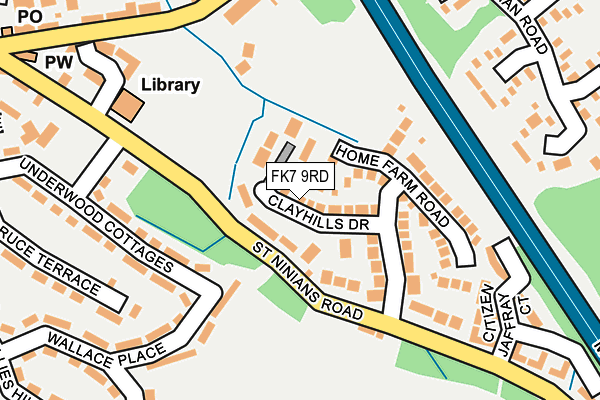 FK7 9RD map - OS OpenMap – Local (Ordnance Survey)