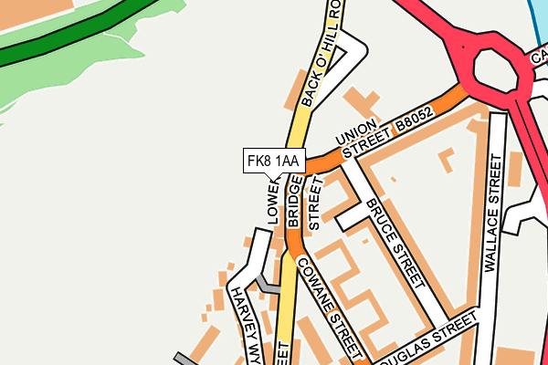 FK8 1AA map - OS OpenMap – Local (Ordnance Survey)