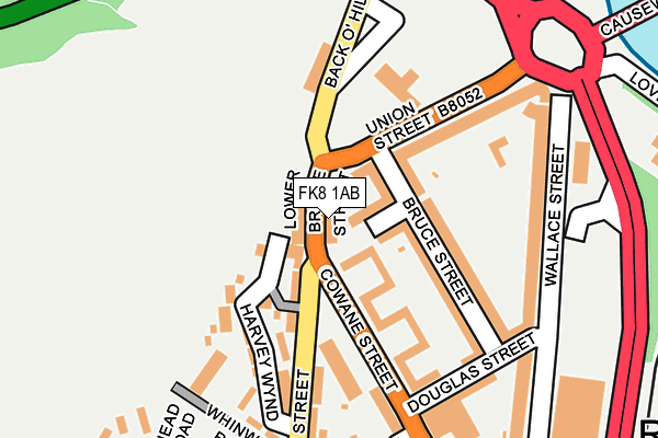 FK8 1AB map - OS OpenMap – Local (Ordnance Survey)