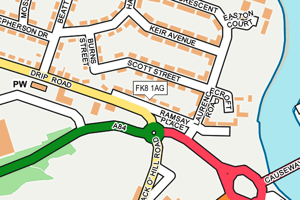 FK8 1AG map - OS OpenMap – Local (Ordnance Survey)