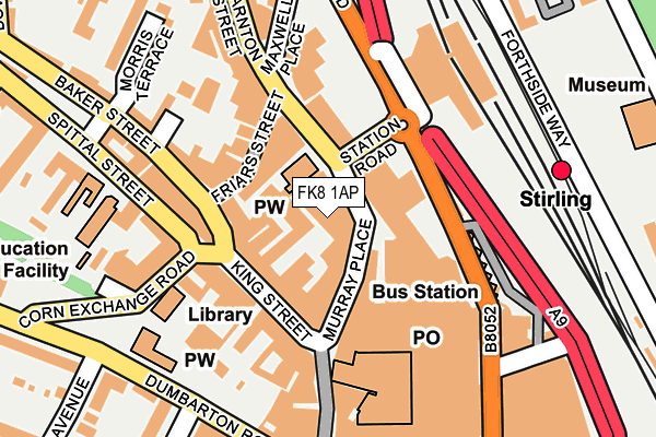 FK8 1AP map - OS OpenMap – Local (Ordnance Survey)