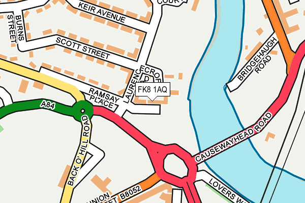 FK8 1AQ map - OS OpenMap – Local (Ordnance Survey)