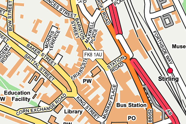 FK8 1AU map - OS OpenMap – Local (Ordnance Survey)