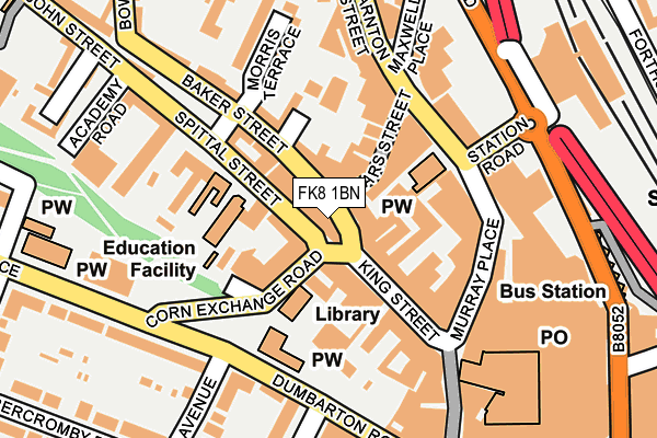 FK8 1BN map - OS OpenMap – Local (Ordnance Survey)