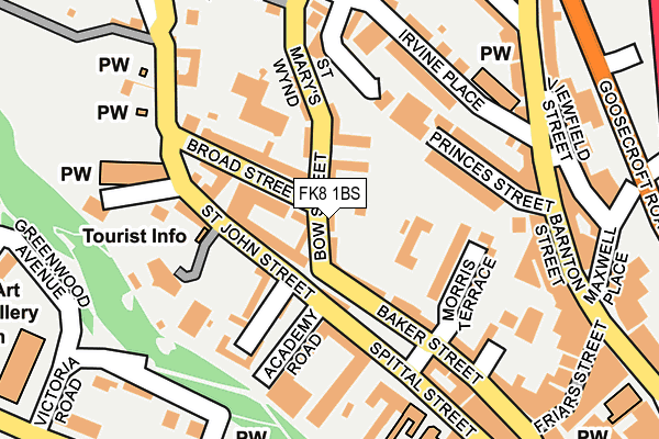 FK8 1BS map - OS OpenMap – Local (Ordnance Survey)