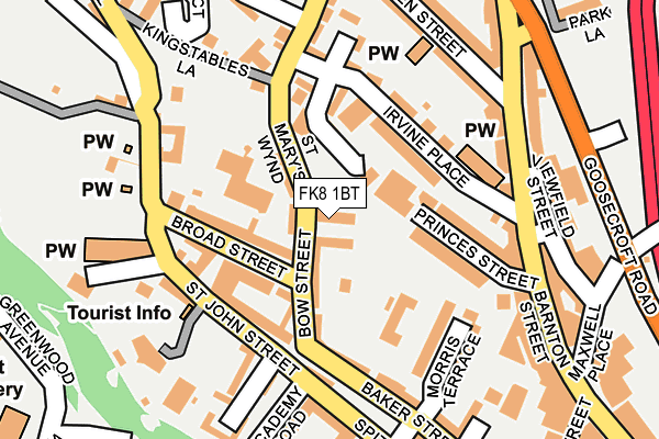 FK8 1BT map - OS OpenMap – Local (Ordnance Survey)