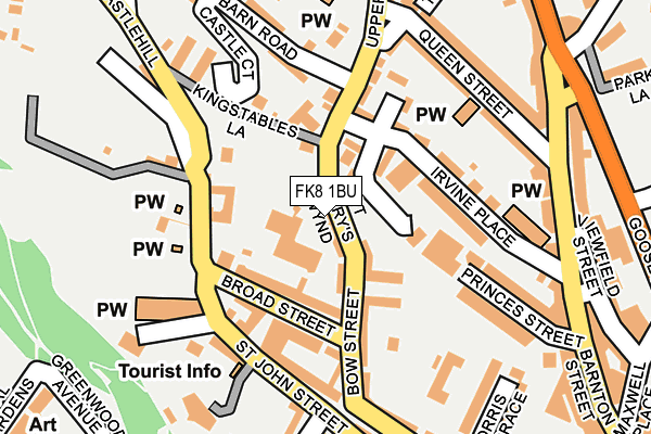 FK8 1BU map - OS OpenMap – Local (Ordnance Survey)