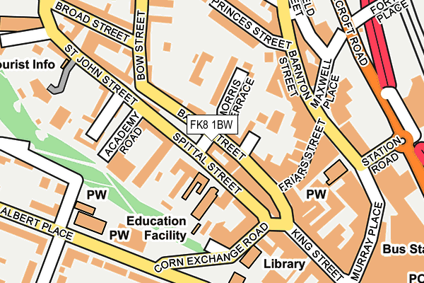 FK8 1BW map - OS OpenMap – Local (Ordnance Survey)