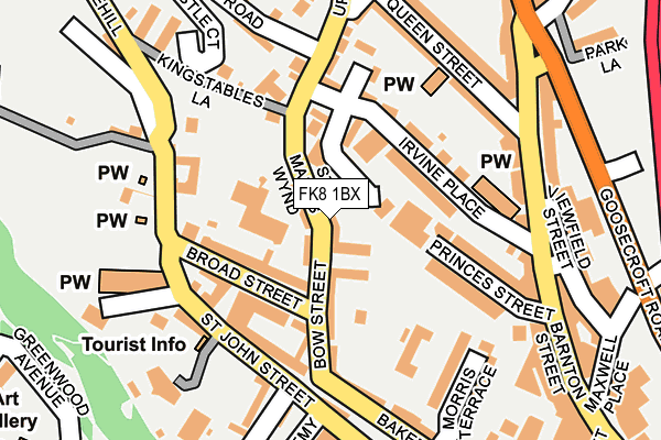 FK8 1BX map - OS OpenMap – Local (Ordnance Survey)