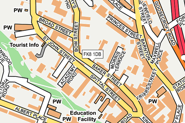 FK8 1DB map - OS OpenMap – Local (Ordnance Survey)