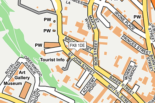 FK8 1DE map - OS OpenMap – Local (Ordnance Survey)