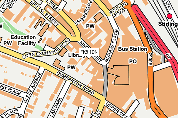 FK8 1DN map - OS OpenMap – Local (Ordnance Survey)