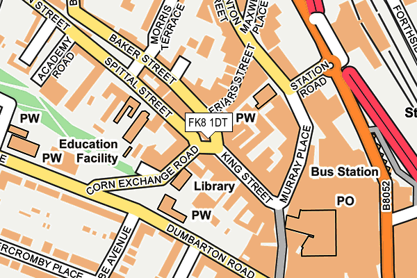 FK8 1DT map - OS OpenMap – Local (Ordnance Survey)