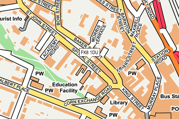 FK8 1DU map - OS OpenMap – Local (Ordnance Survey)