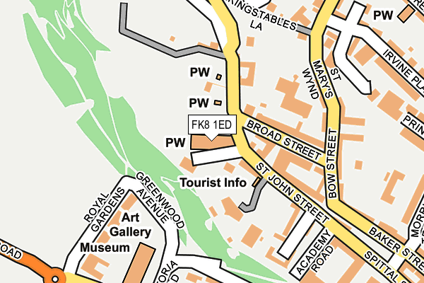 FK8 1ED map - OS OpenMap – Local (Ordnance Survey)