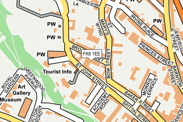 FK8 1EE map - OS OpenMap – Local (Ordnance Survey)