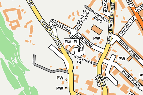 FK8 1EL map - OS OpenMap – Local (Ordnance Survey)