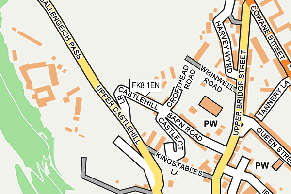 FK8 1EN map - OS OpenMap – Local (Ordnance Survey)