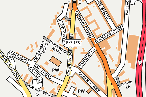 FK8 1ES map - OS OpenMap – Local (Ordnance Survey)