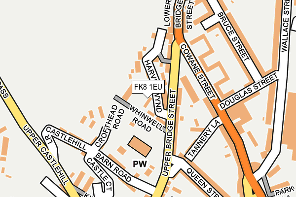 FK8 1EU map - OS OpenMap – Local (Ordnance Survey)