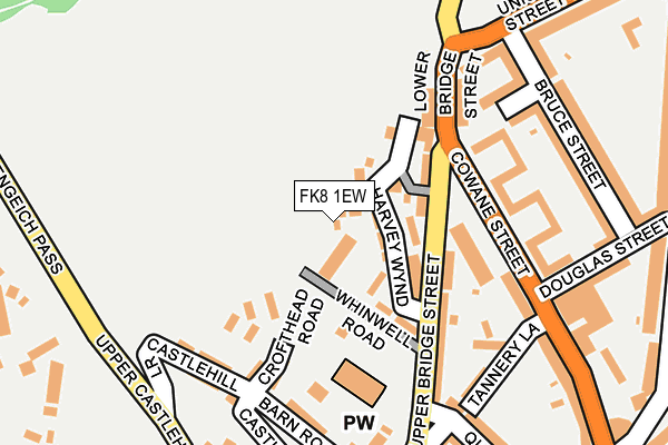 FK8 1EW map - OS OpenMap – Local (Ordnance Survey)