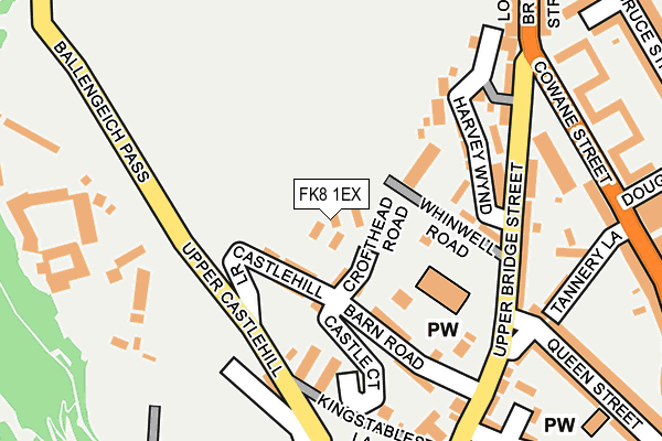 FK8 1EX map - OS OpenMap – Local (Ordnance Survey)