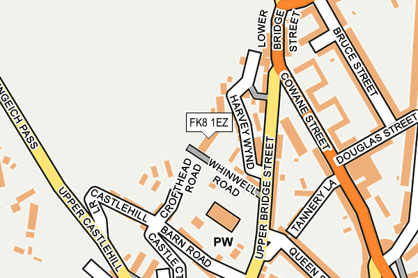 FK8 1EZ map - OS OpenMap – Local (Ordnance Survey)