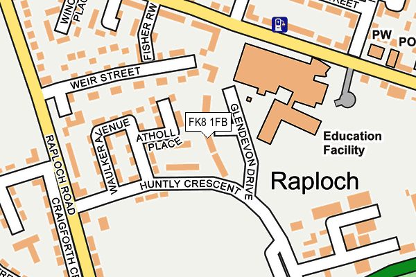 FK8 1FB map - OS OpenMap – Local (Ordnance Survey)