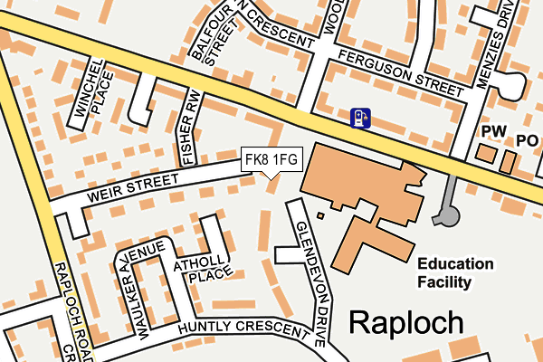 FK8 1FG map - OS OpenMap – Local (Ordnance Survey)