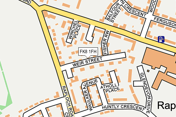 FK8 1FH map - OS OpenMap – Local (Ordnance Survey)