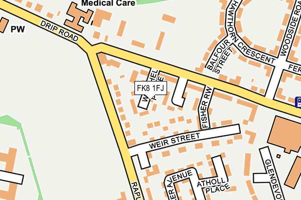 FK8 1FJ map - OS OpenMap – Local (Ordnance Survey)