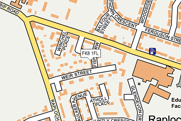 FK8 1FL map - OS OpenMap – Local (Ordnance Survey)