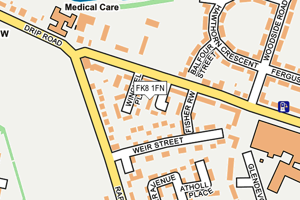 FK8 1FN map - OS OpenMap – Local (Ordnance Survey)