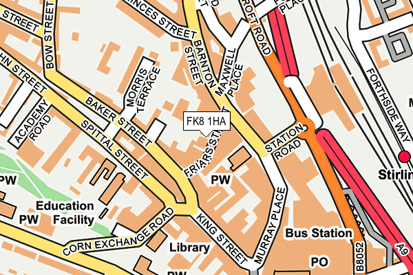 FK8 1HA map - OS OpenMap – Local (Ordnance Survey)