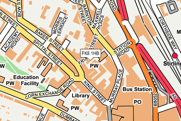 FK8 1HB map - OS OpenMap – Local (Ordnance Survey)