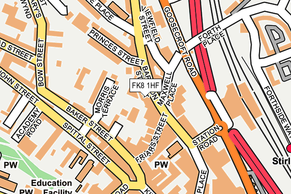 FK8 1HF map - OS OpenMap – Local (Ordnance Survey)